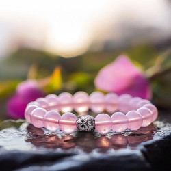 Rose Quartz Bracelet with Buddha